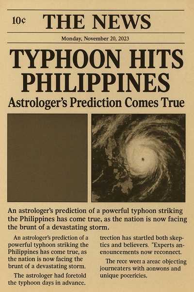 Typhoon kalmaegi hits Philippines : Did a recent prediction came true ?