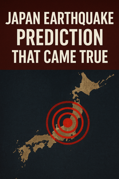 Japan's Major Earthquake Was Predicted in Advance