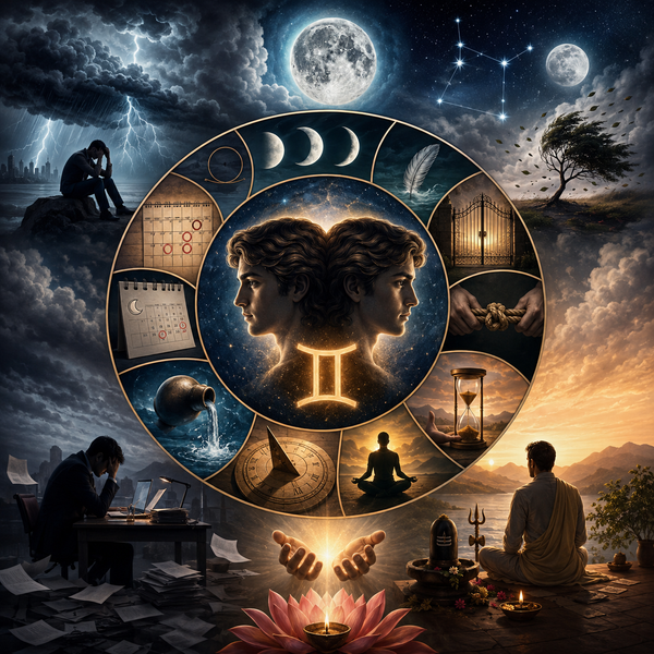 Ashadha Month for Gemini Moon Sign: Ghata Chakra Predictions, Sensitive Dates & Traditional Vedic Guidance