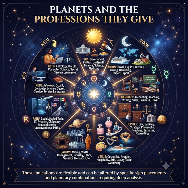 What Profession each Planet signify in your Horoscope