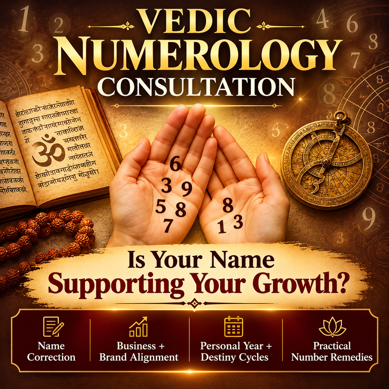 VEDIC NUMEROLOGY CONSULTATION Decode Your Numbers. Align Your Direction.
